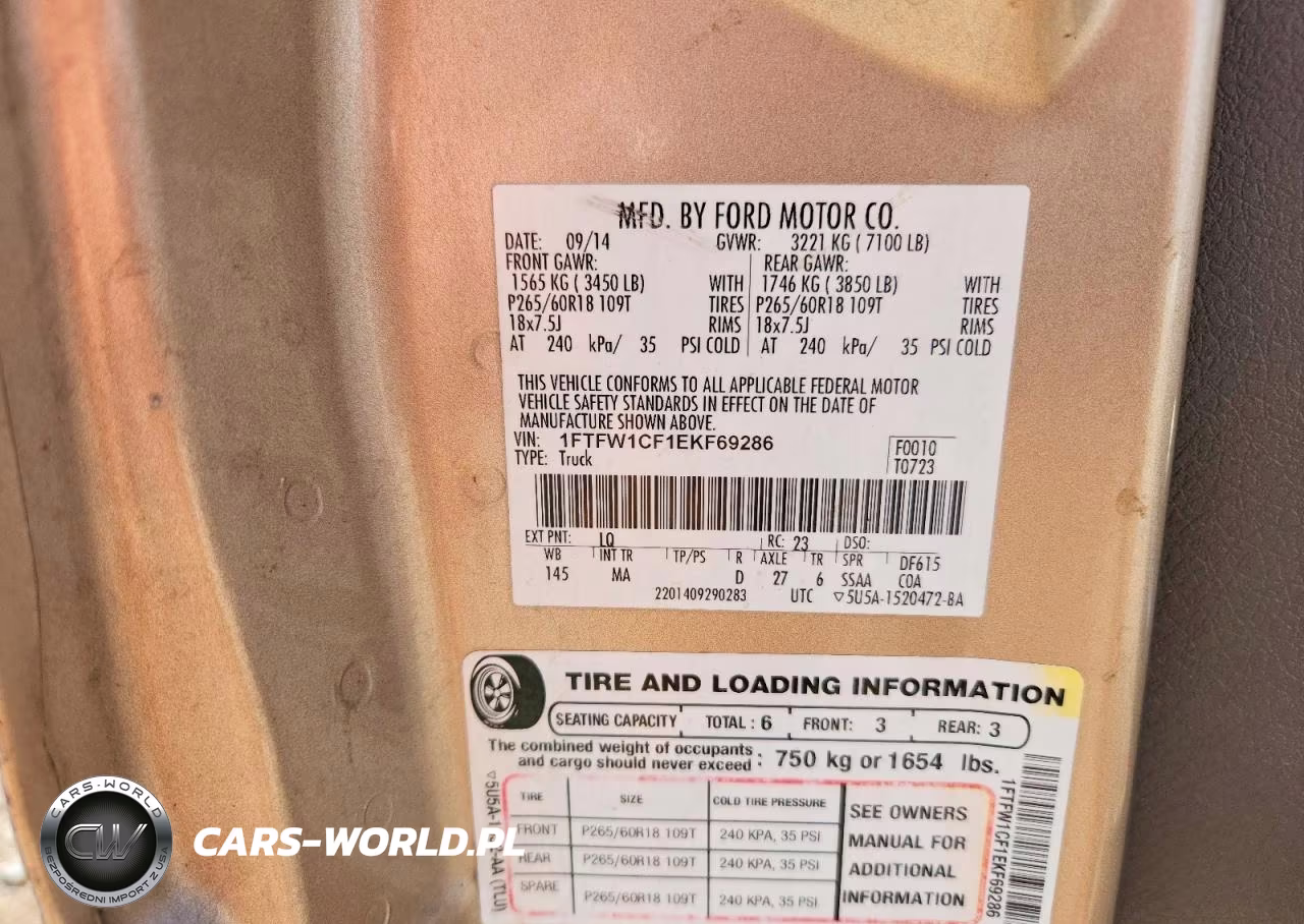 2014 Ford F150 Supercrew VIN:1FTFW1CF1EKF69286 - 12