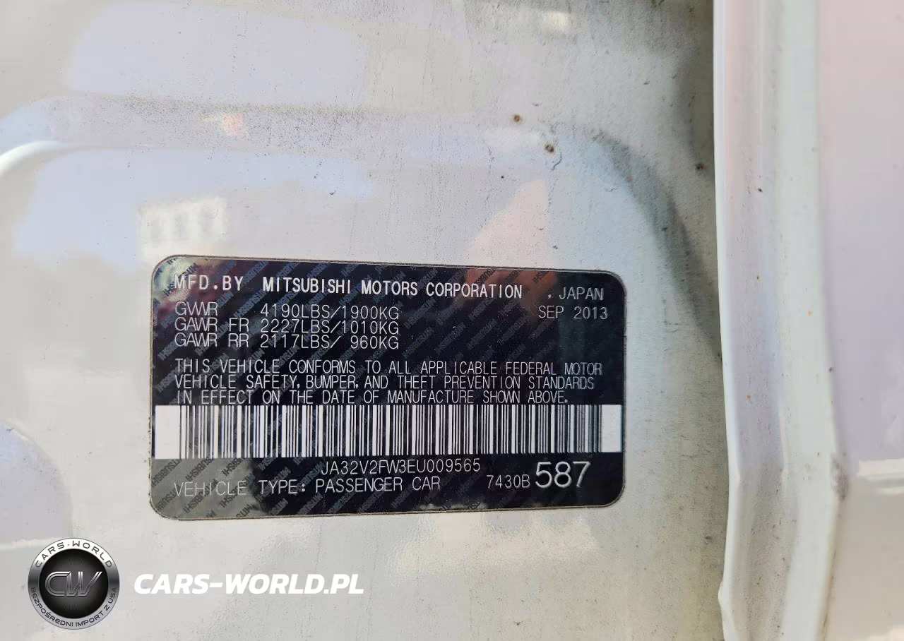 2014 Mitsubishi Lancer Se VIN:JA32V2FW3EU009565 - 12