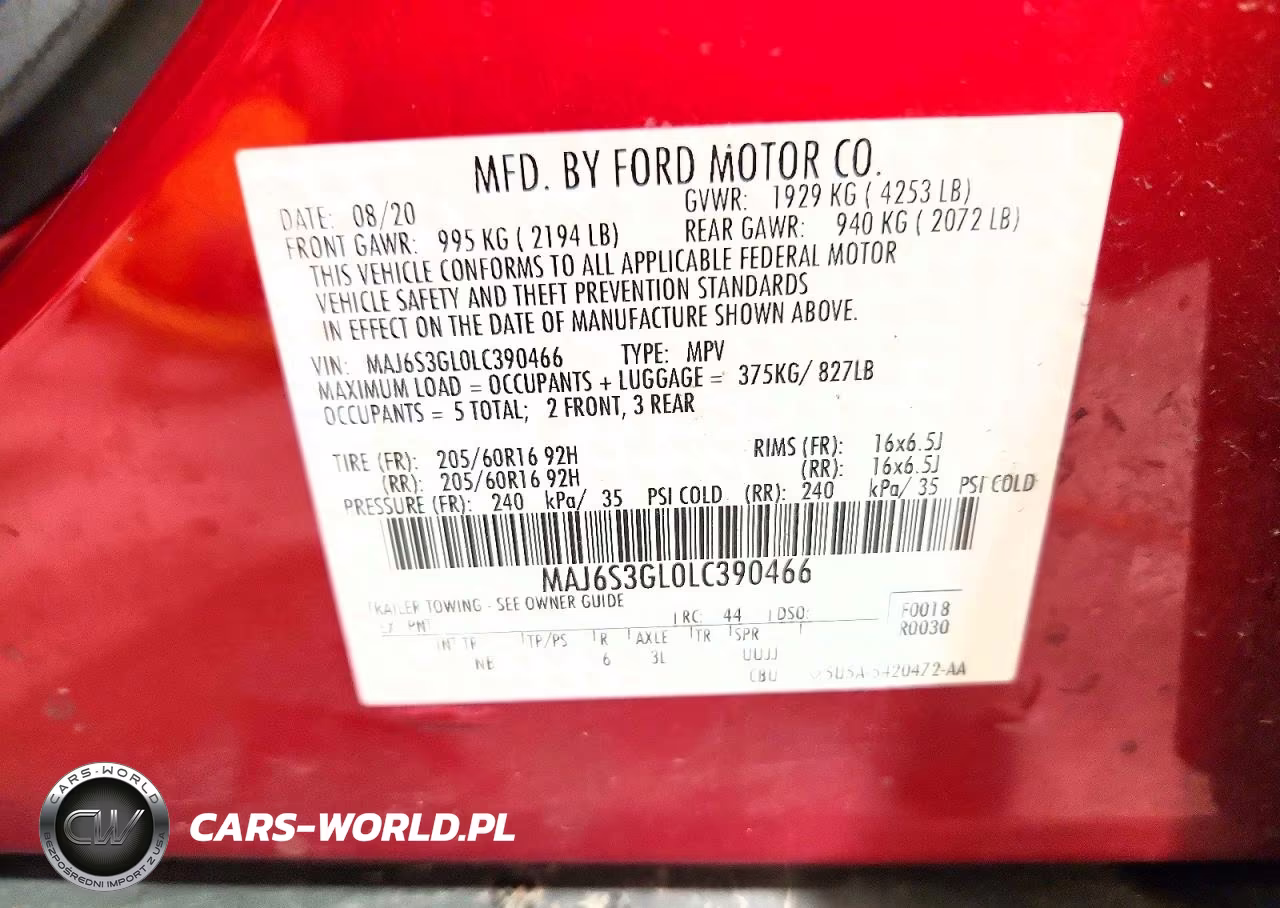 2020 Ford Ecosport Se VIN:MAJ6S3GL0LC390466 - 13