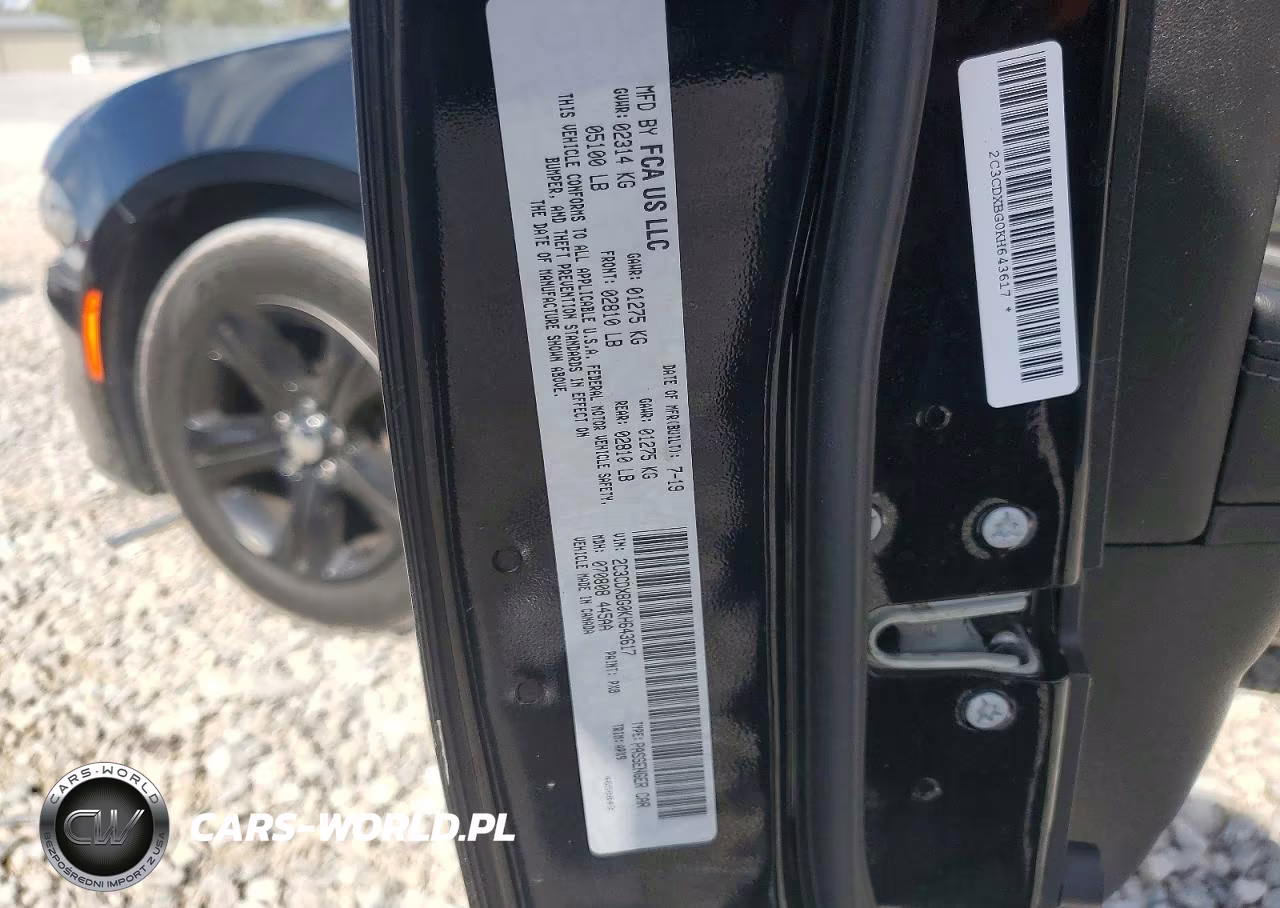 2019 Dodge Charger Sxt VIN:2C3CDXBG0KH643617 - 12