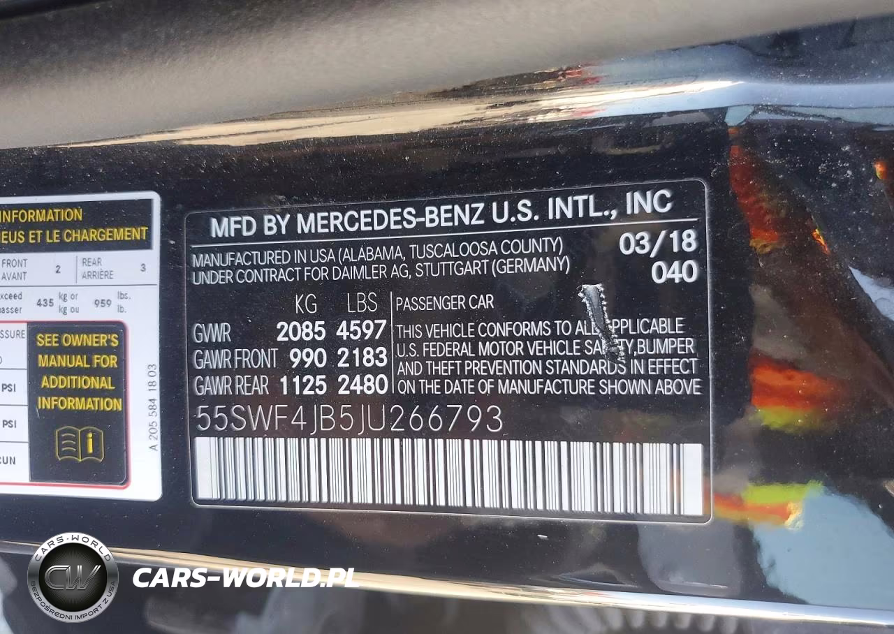 2018 Mercedes-Benz C 300 VIN:55SWF4JB5JU266793 - 12