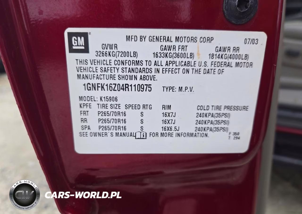 2004 Chevrolet Suburban K1500 VIN:1GNFK16Z04R110975 - 13