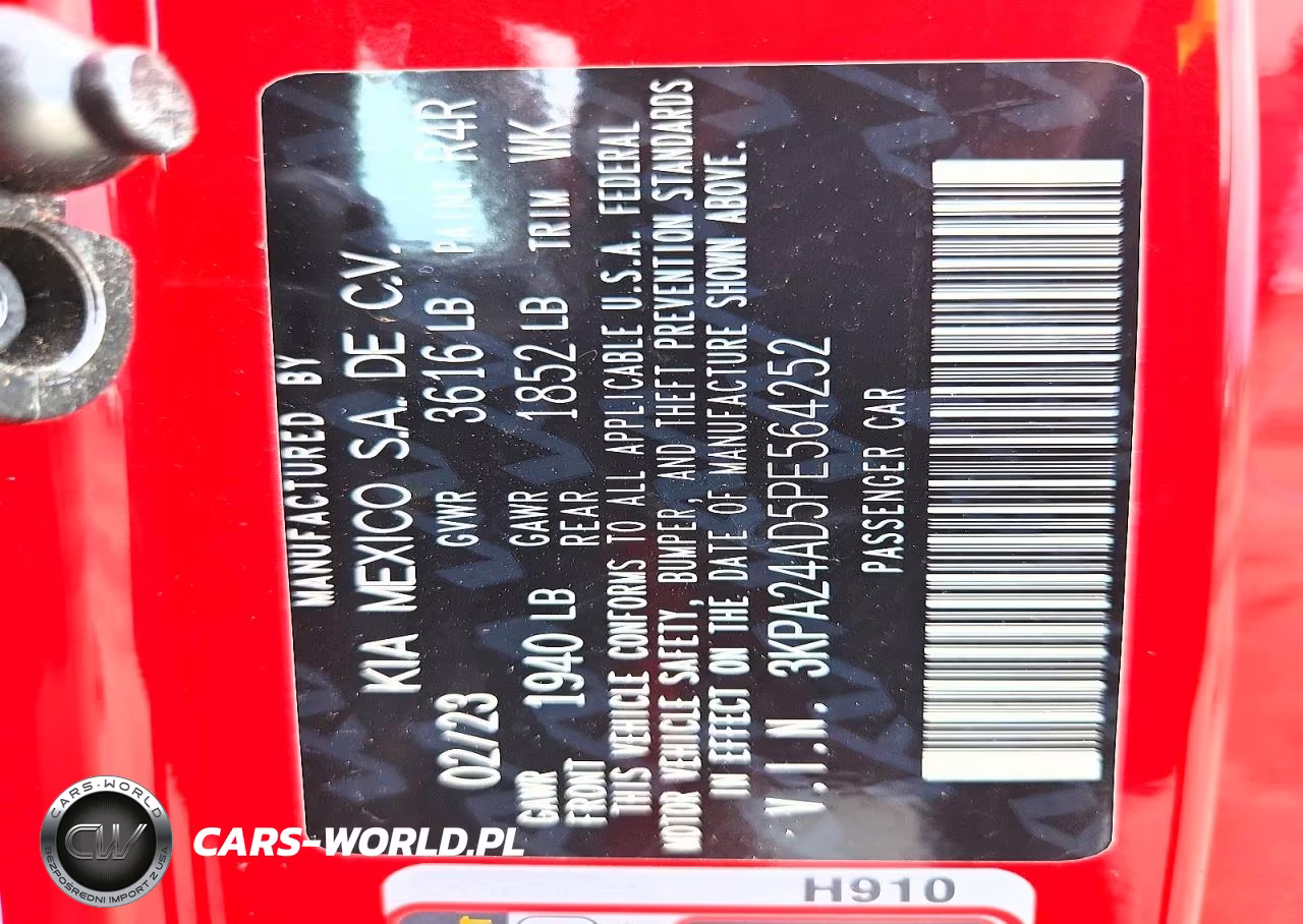 2023 Kia Rio S VIN:3KPA24AD5PE564252 - 13