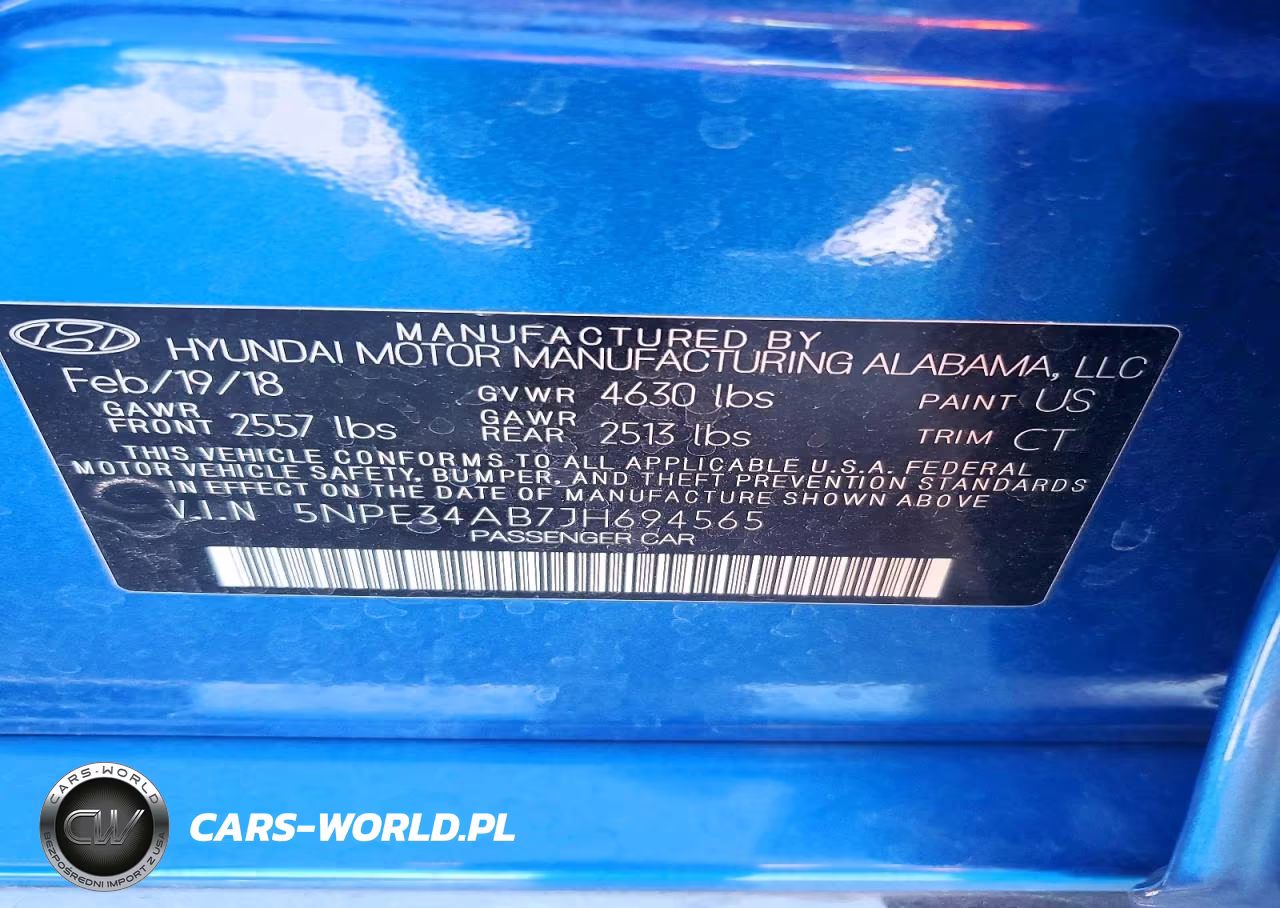 2018 Hyundai Sonata Limited 2.0T VIN:5NPE34AB7JH694565 - 12