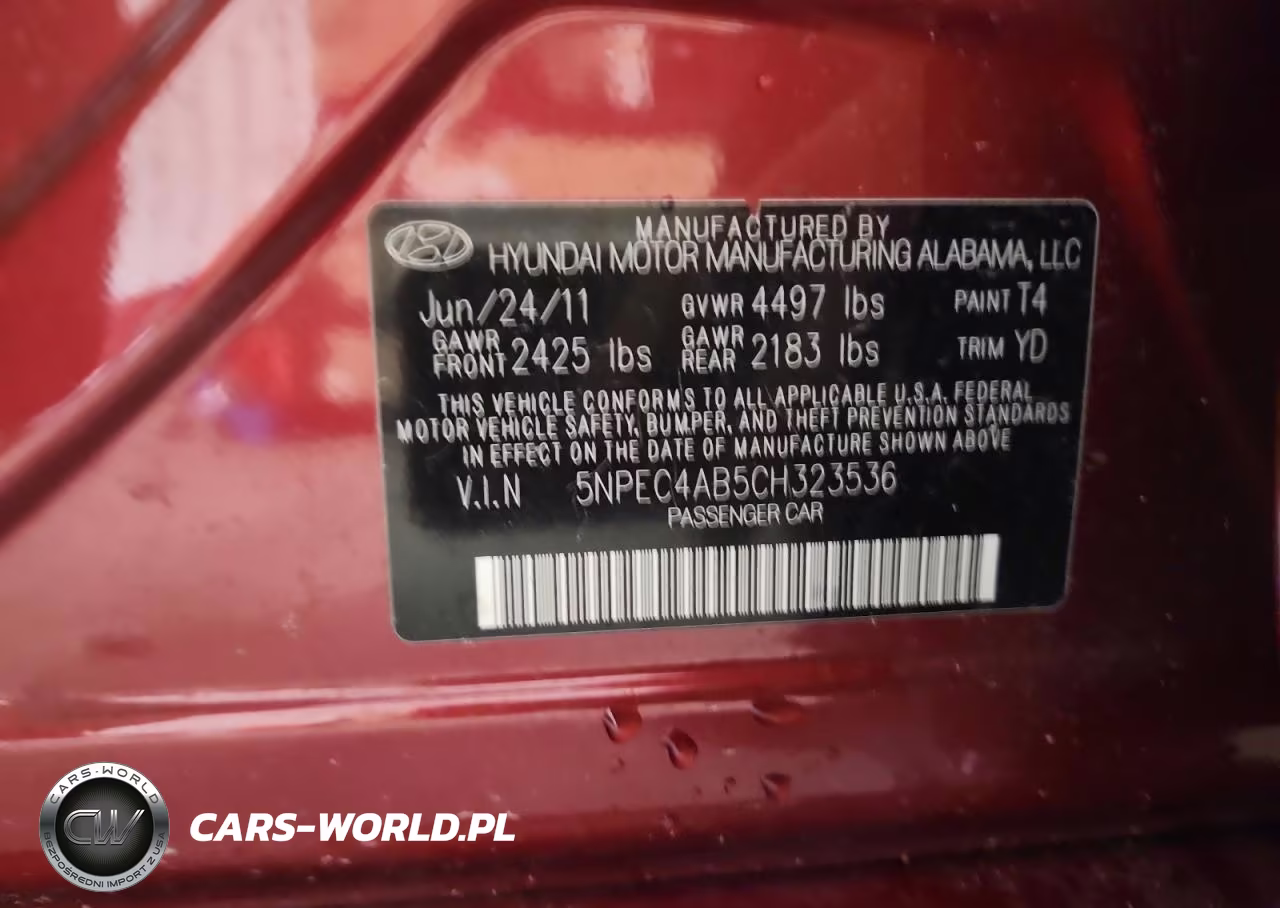 2012 Hyundai Sonata Limited 2.0T VIN:5NPEC4AB5CH323536 - 12
