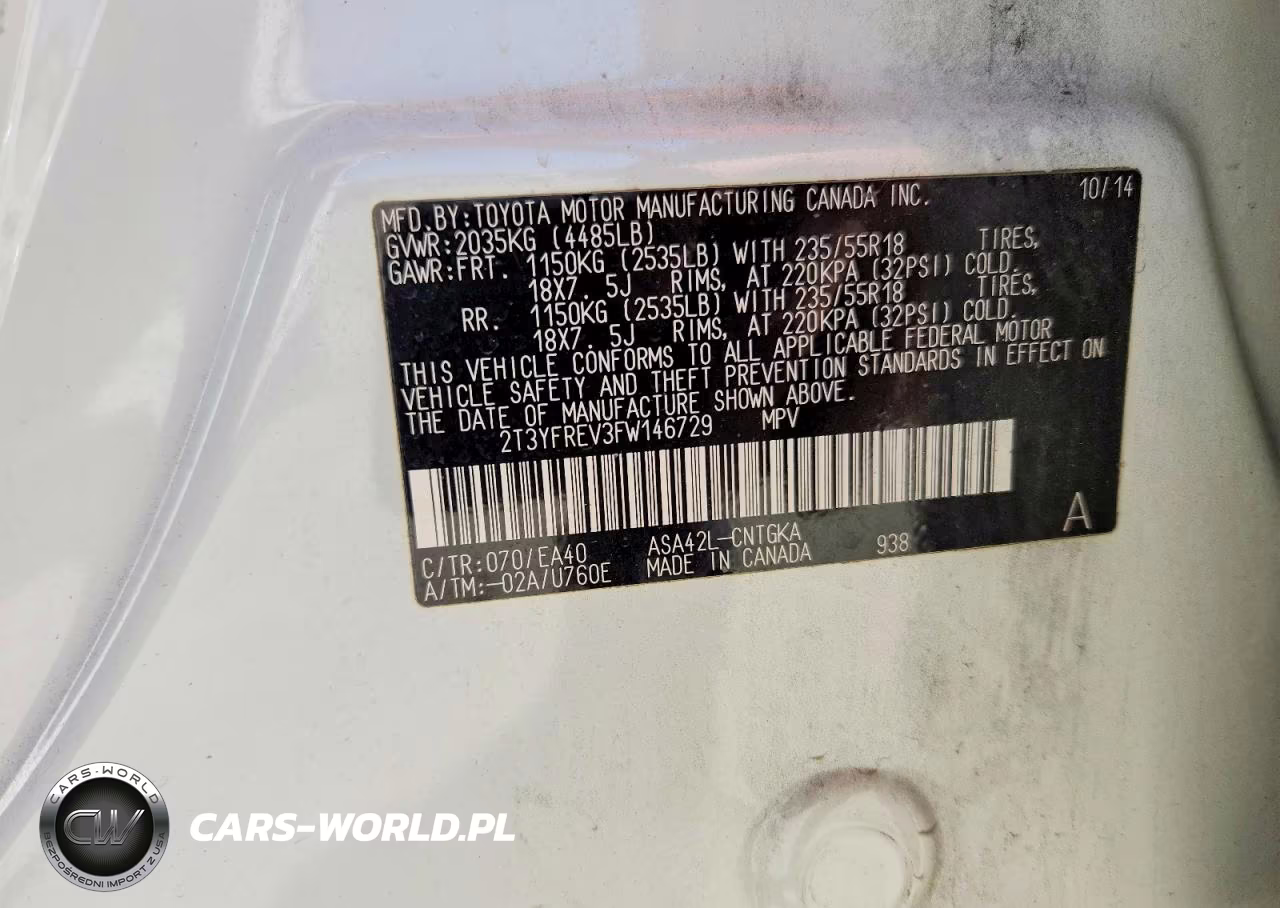 2015 Toyota Rav4 Limited VIN:2T3YFREV3FW146729 - 13