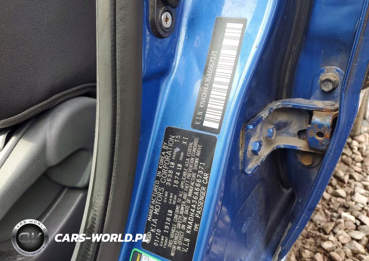 2010 Kia Rio Base VIN:KNADH4A36A6667371 - 12