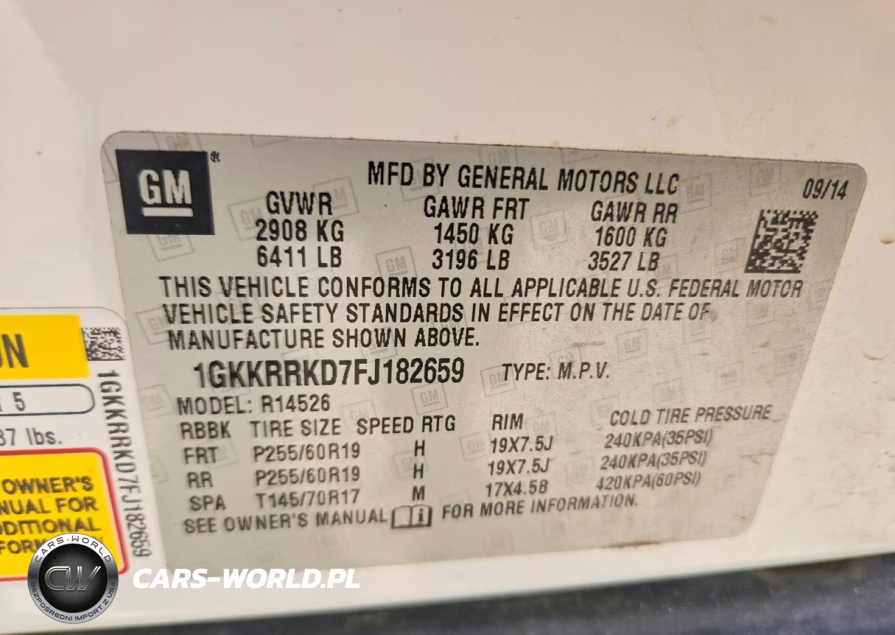 2015 GMC Acadia Slt-1 VIN:1GKKRRKD7FJ182659 - 13