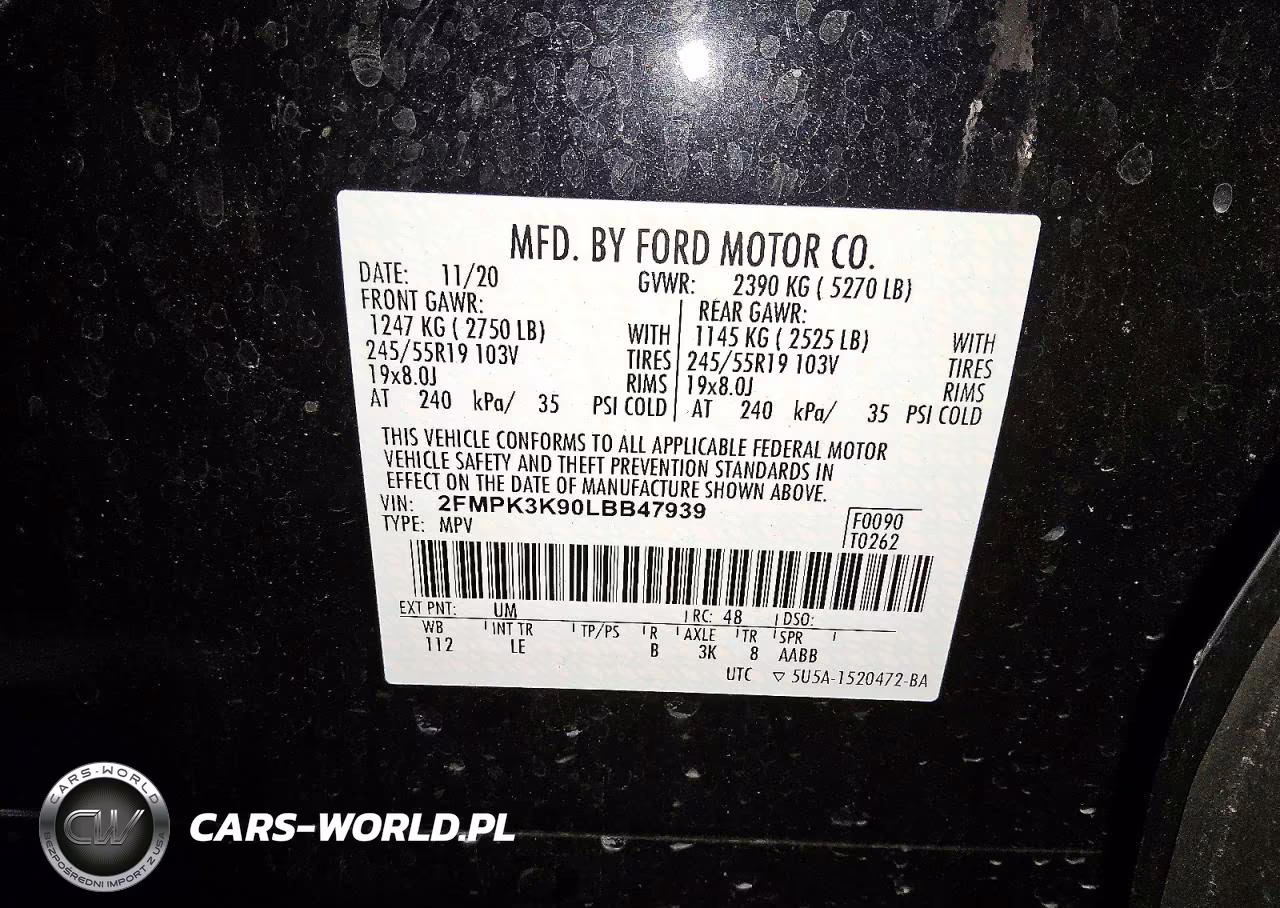 2020 Ford Edge Titanium VIN:2FMPK3K90LBB47939 - 13