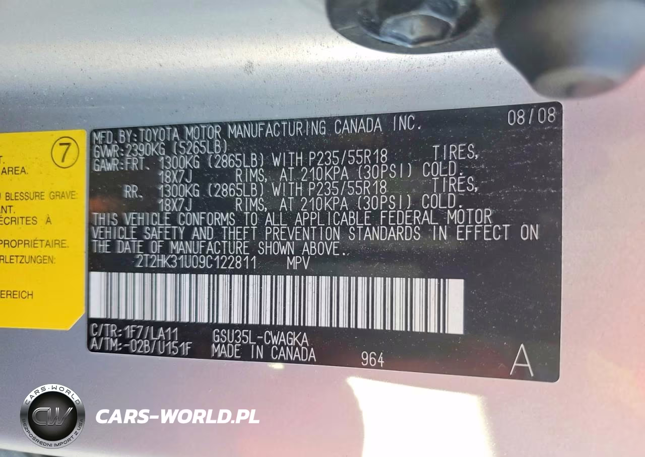 2009 Lexus Rx 350 VIN:2T2HK31U09C122811 - 14