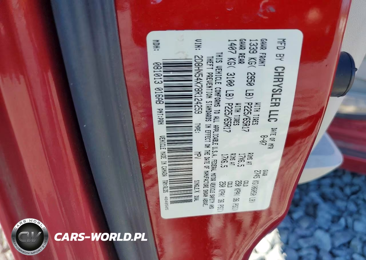 2008 Dodge Grand Caravan Sxt VIN:2D8HN54X78R124259 - 13