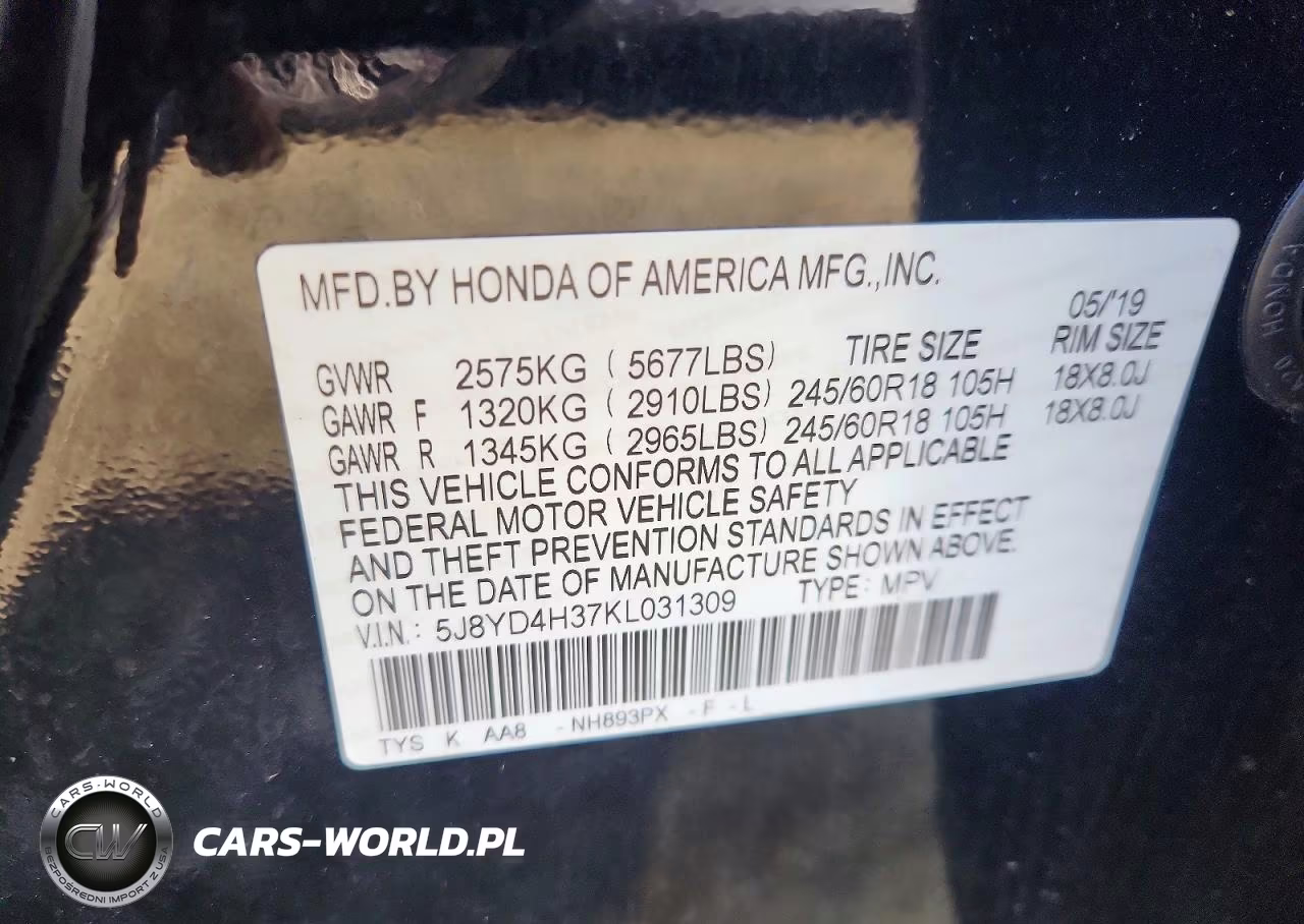 2019 Acura Mdx VIN:5J8YD4H37KL031309 - 13