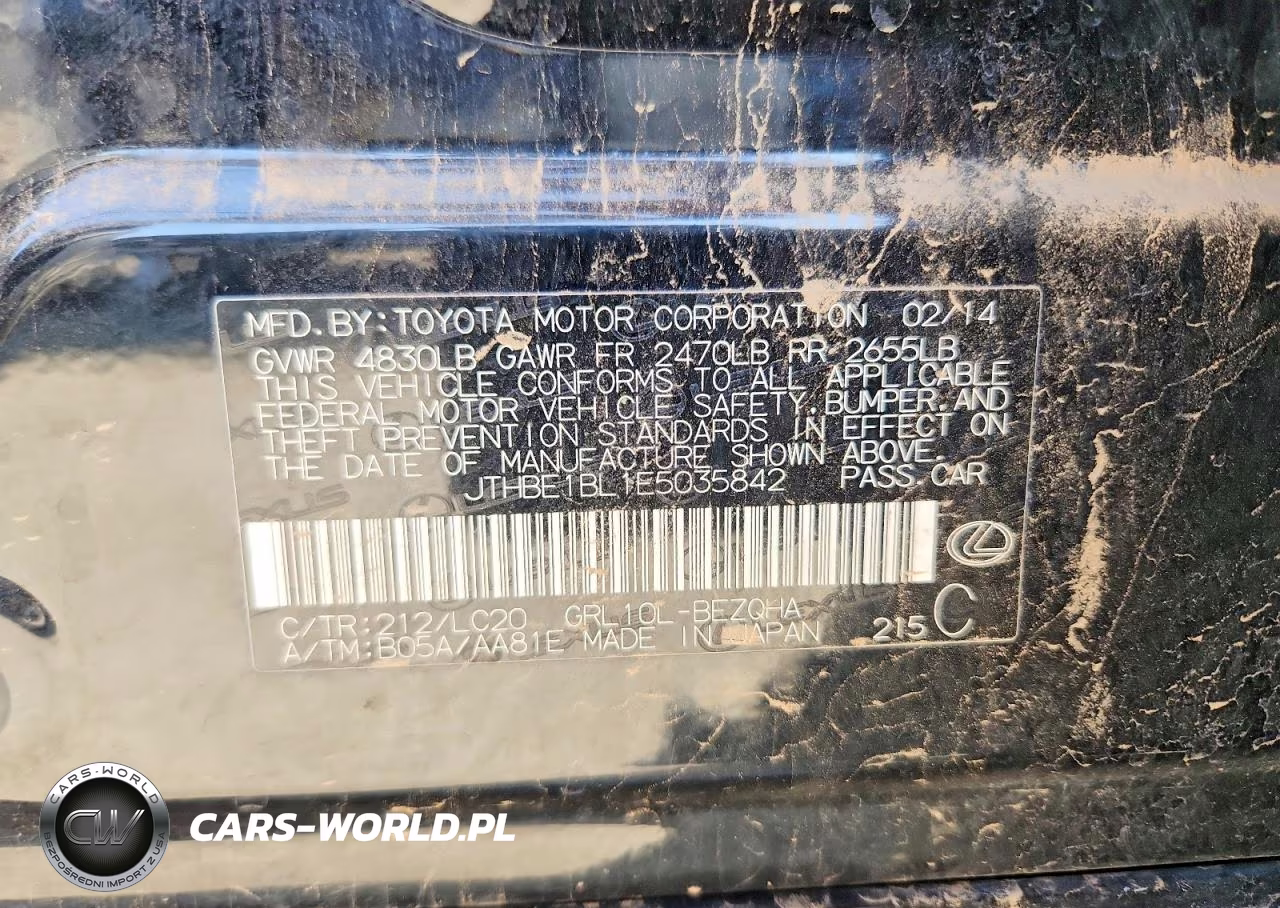 2014 Lexus Gs 350 VIN:JTHBE1BL1E5035842 - 13