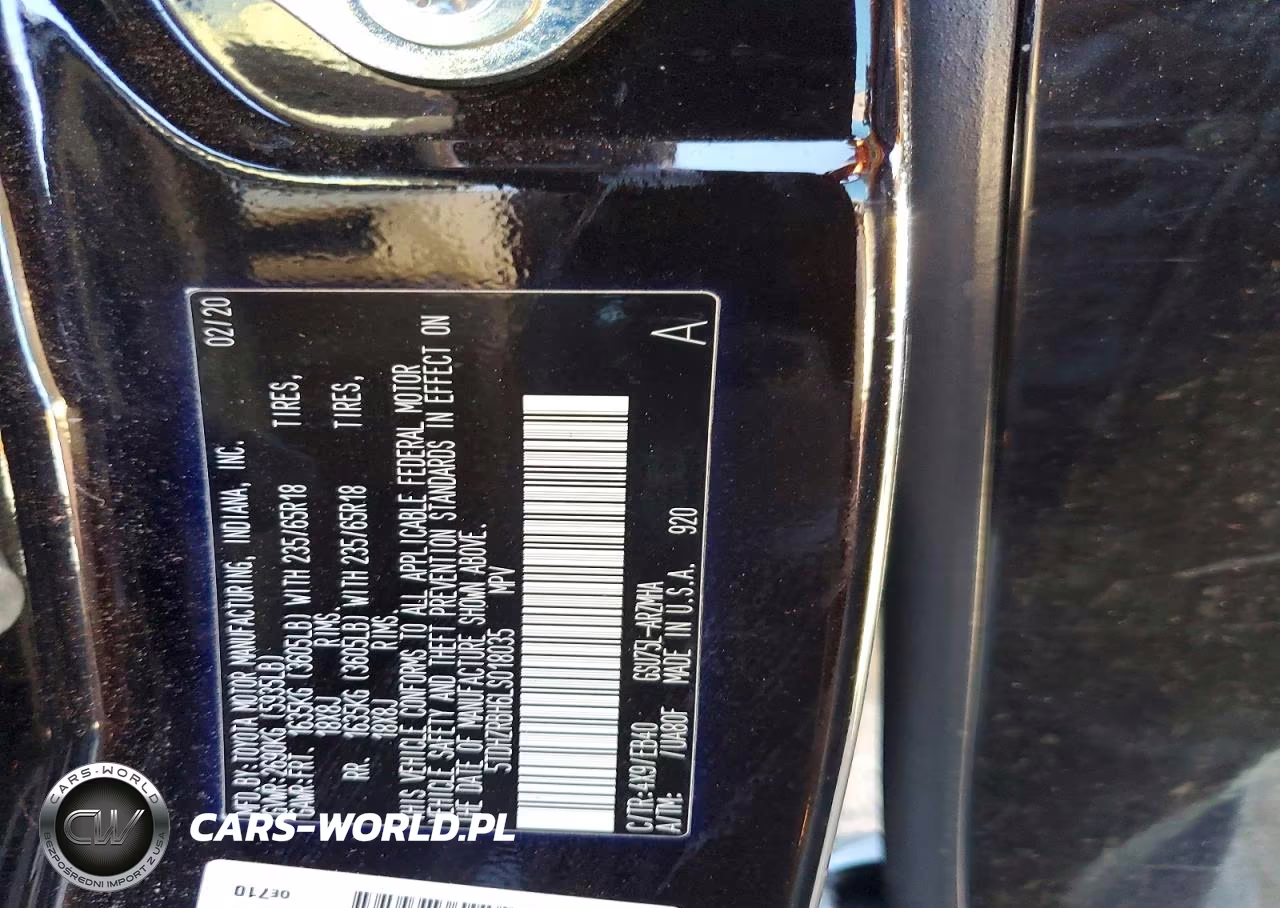 2020 Toyota Highlander Xle VIN:5TDHZRBH6LS018035 - 13