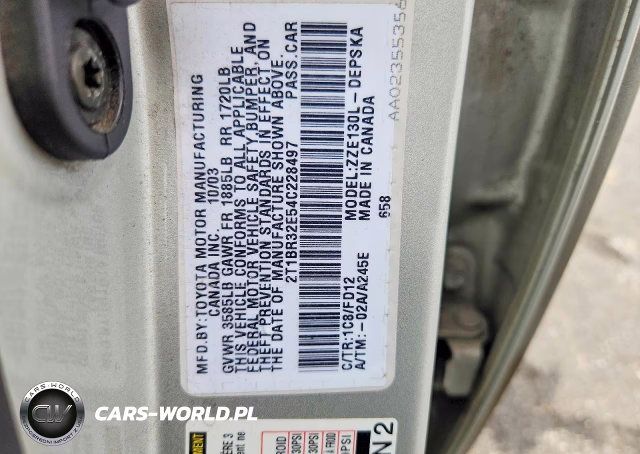 2004 Toyota Corolla S VIN:2T1BR32E54C228497 - 12