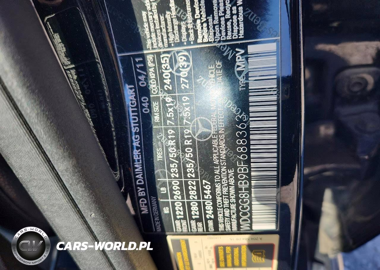 2011 Mercedes-Benz Glk 350 4Matic VIN:WDCGG8HB9BF688363 - 12