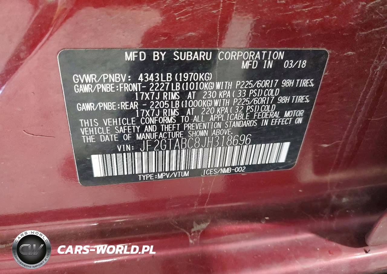 2018 Subaru Crosstrek Premium VIN:JF2GTABC8JH318696 - 13