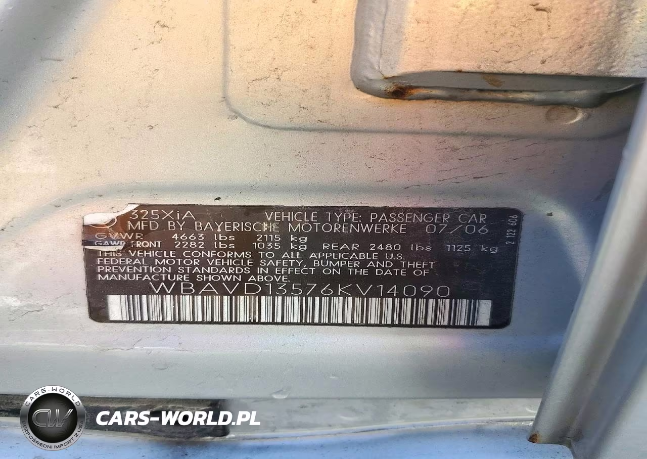 2006 BMW 325 Xi VIN:WBAVD13576KV14090 - 12
