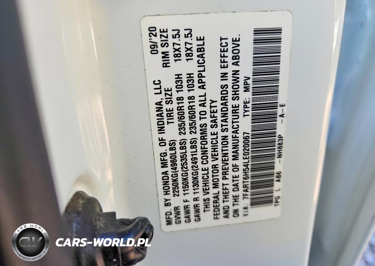 2020 Honda Cr-V Ex VIN:7FART6H54LE020067 - 14