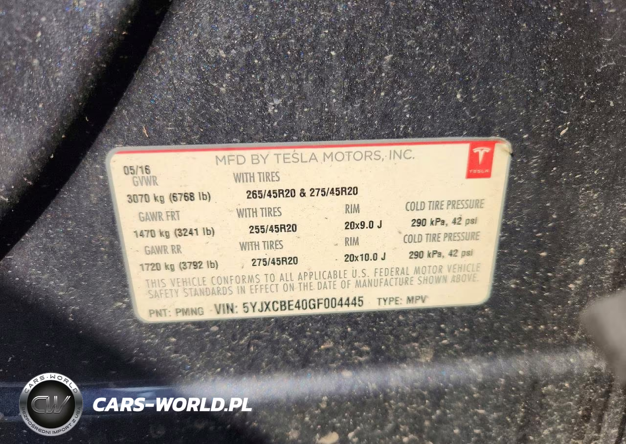 2016 Tesla Model X VIN:5YJXCBE40GF004445 - 12