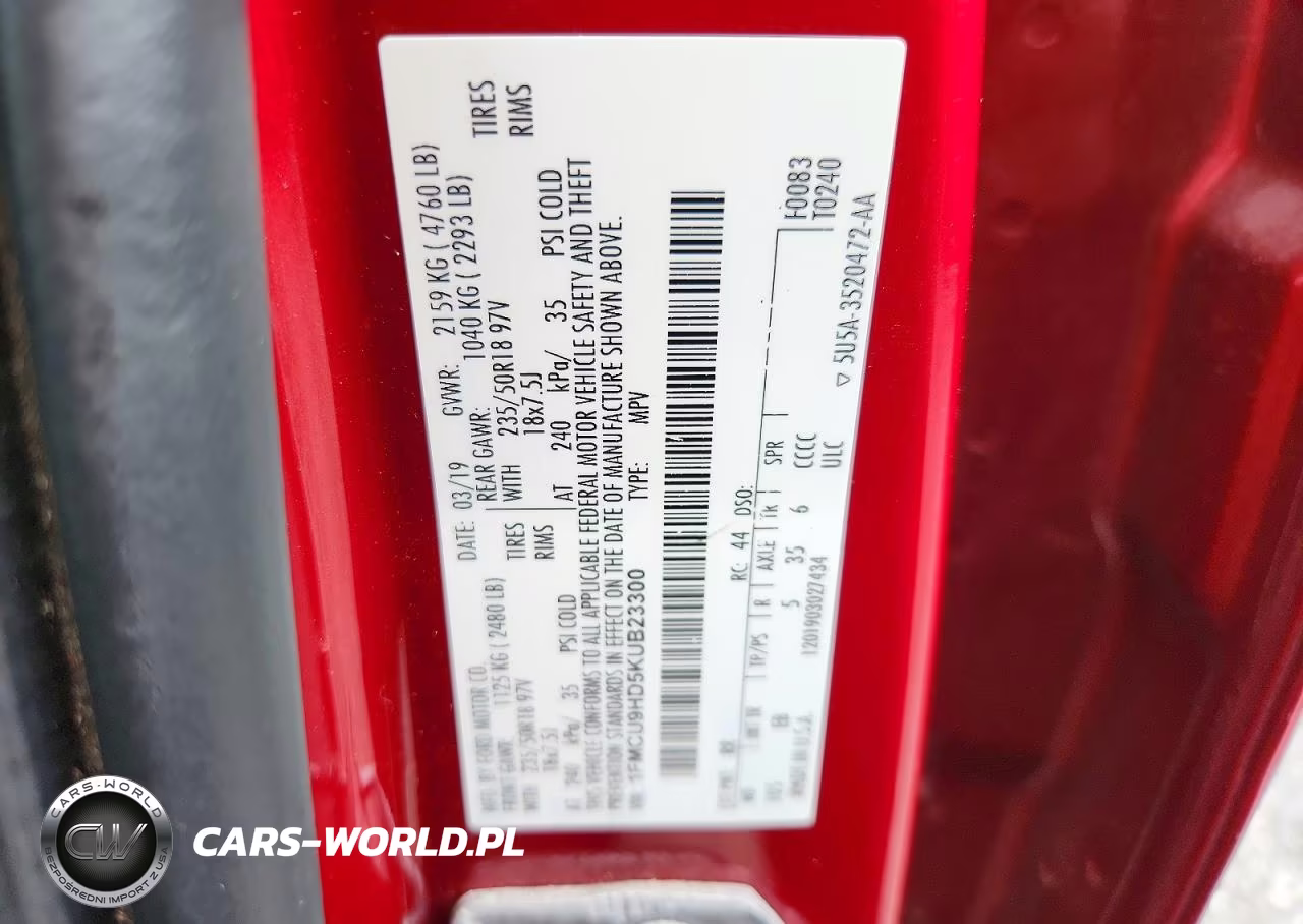 2019 Ford Escape Sel VIN:1FMCU9HD5KUB23300 - 13