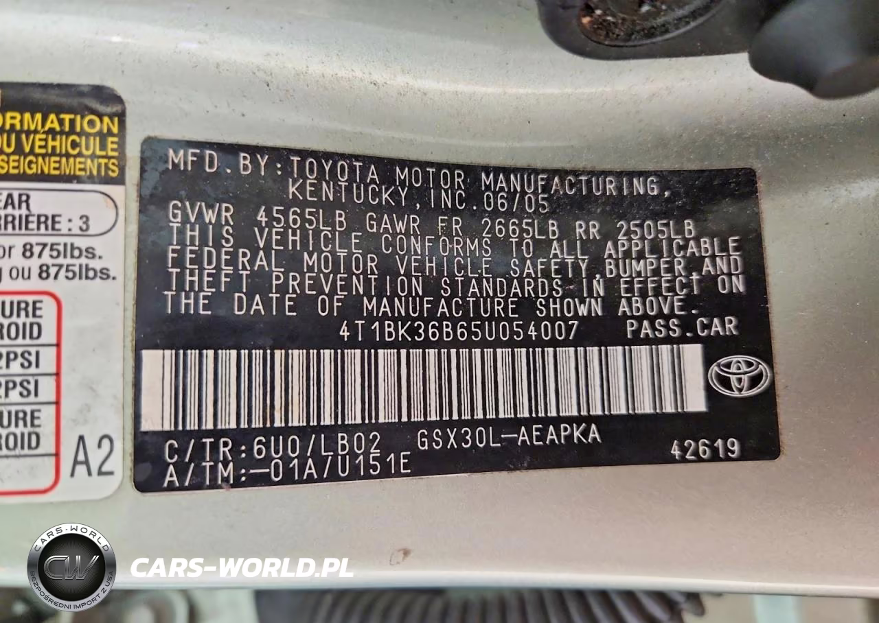 2005 Toyota Avalon Limited VIN:4T1BK36B65U054007 - 12