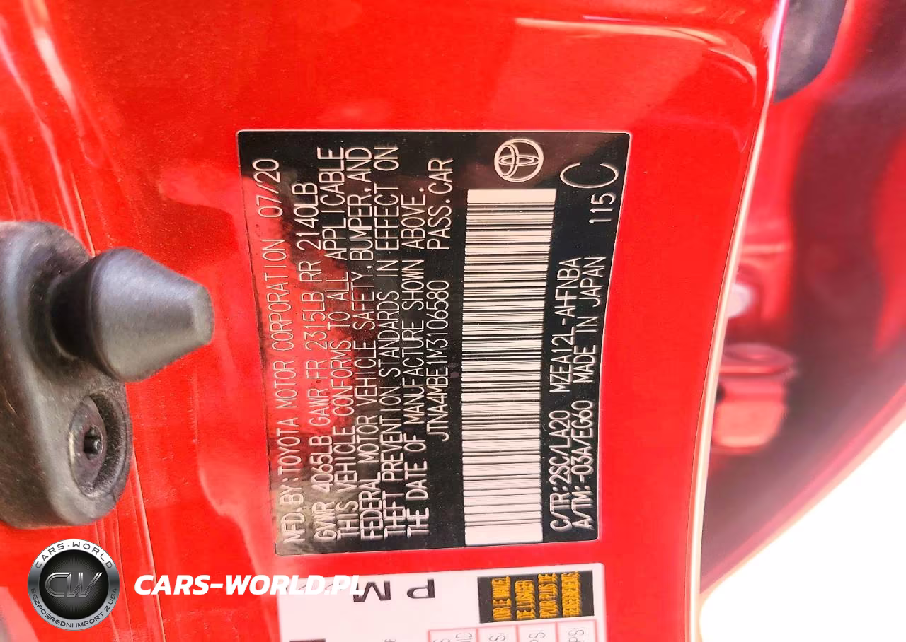2021 Toyota Corolla Xse VIN:JTNA4MBE1M3106580 - 12