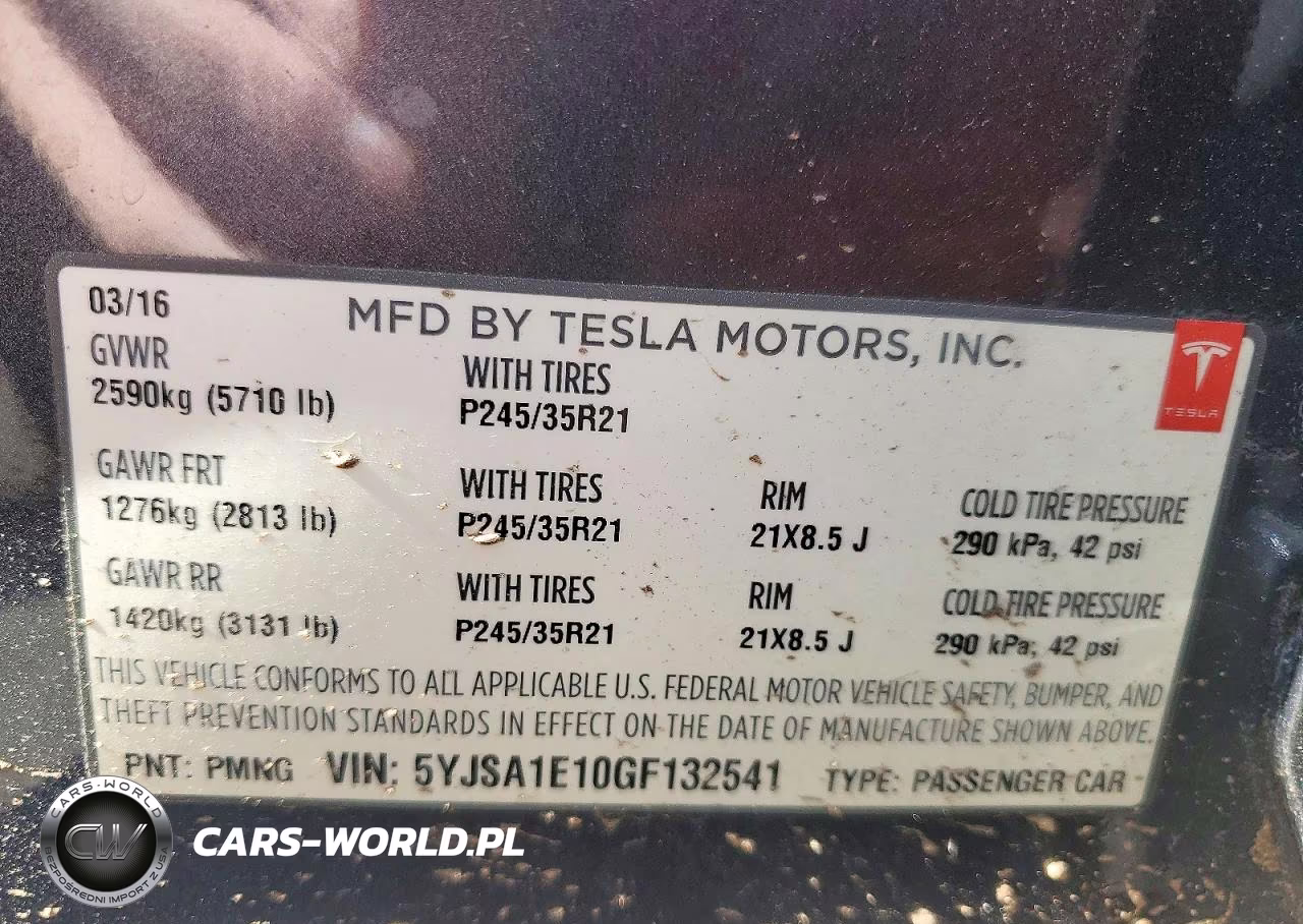 2016 Tesla Model S VIN:5YJSA1E10GF132541 - 12