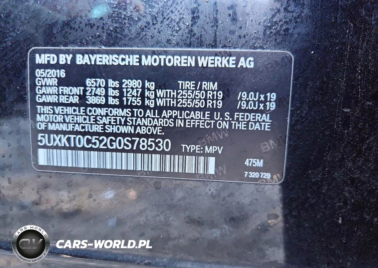 2016 BMW X5 Xdr40E VIN:5UXKT0C52G0S78530 - 13