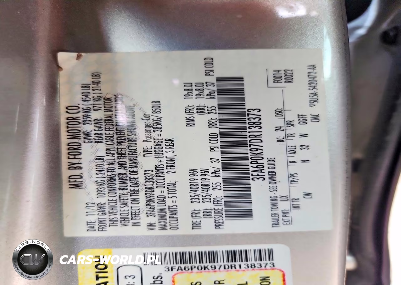 2013 Ford Fusion Titanium VIN:3FA6P0K97DR138373 - 12