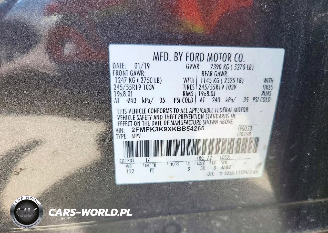 2019 Ford Edge Titanium VIN:2FMPK3K9XKBB54265 - 13
