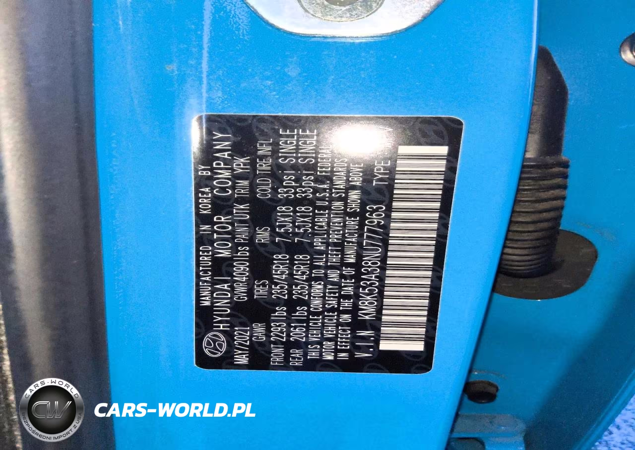 2022 Hyundai Kona Limited VIN:KM8K53A38NU777963 - 14