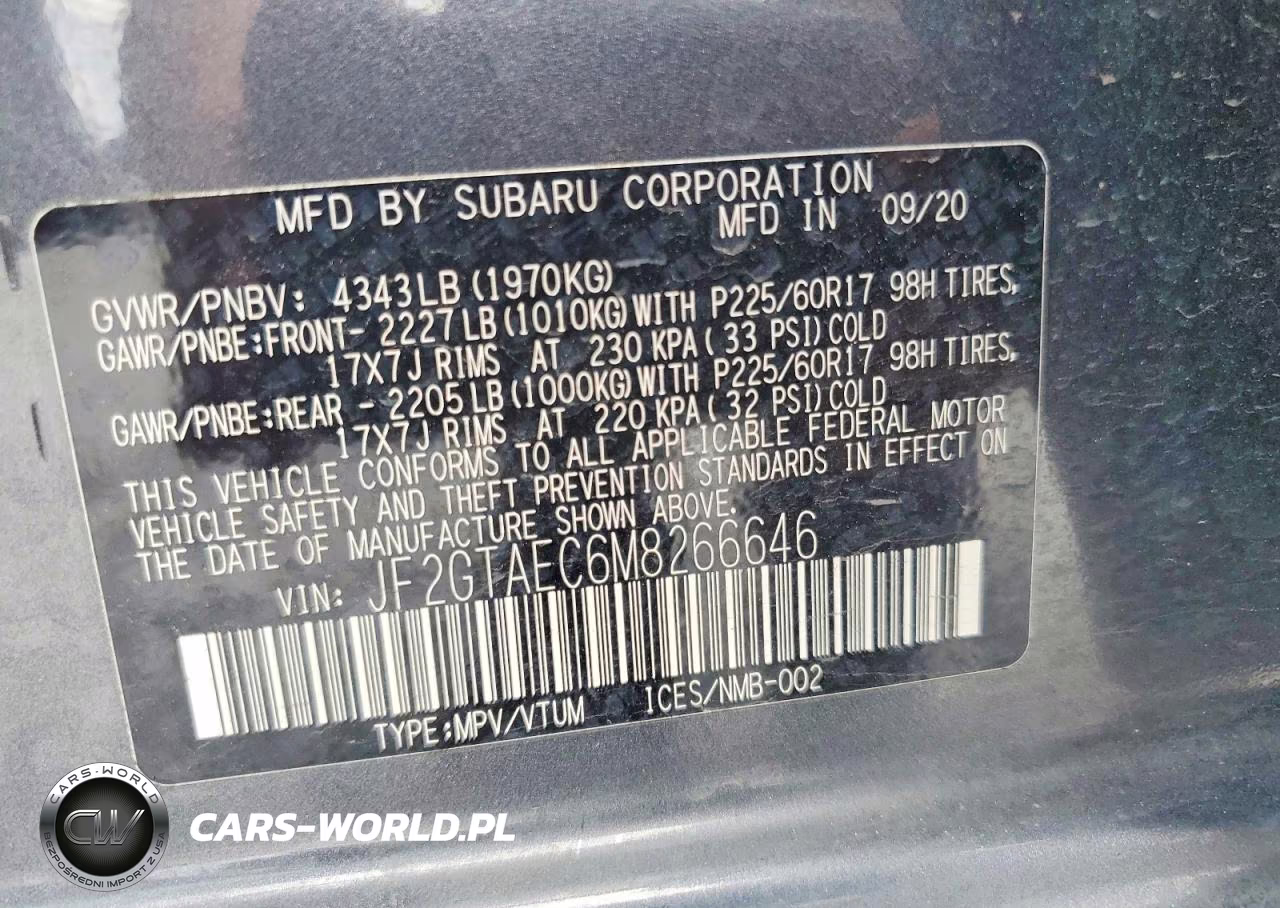 2021 Subaru Crosstrek Premium VIN:JF2GTAEC6M8266646 - 13