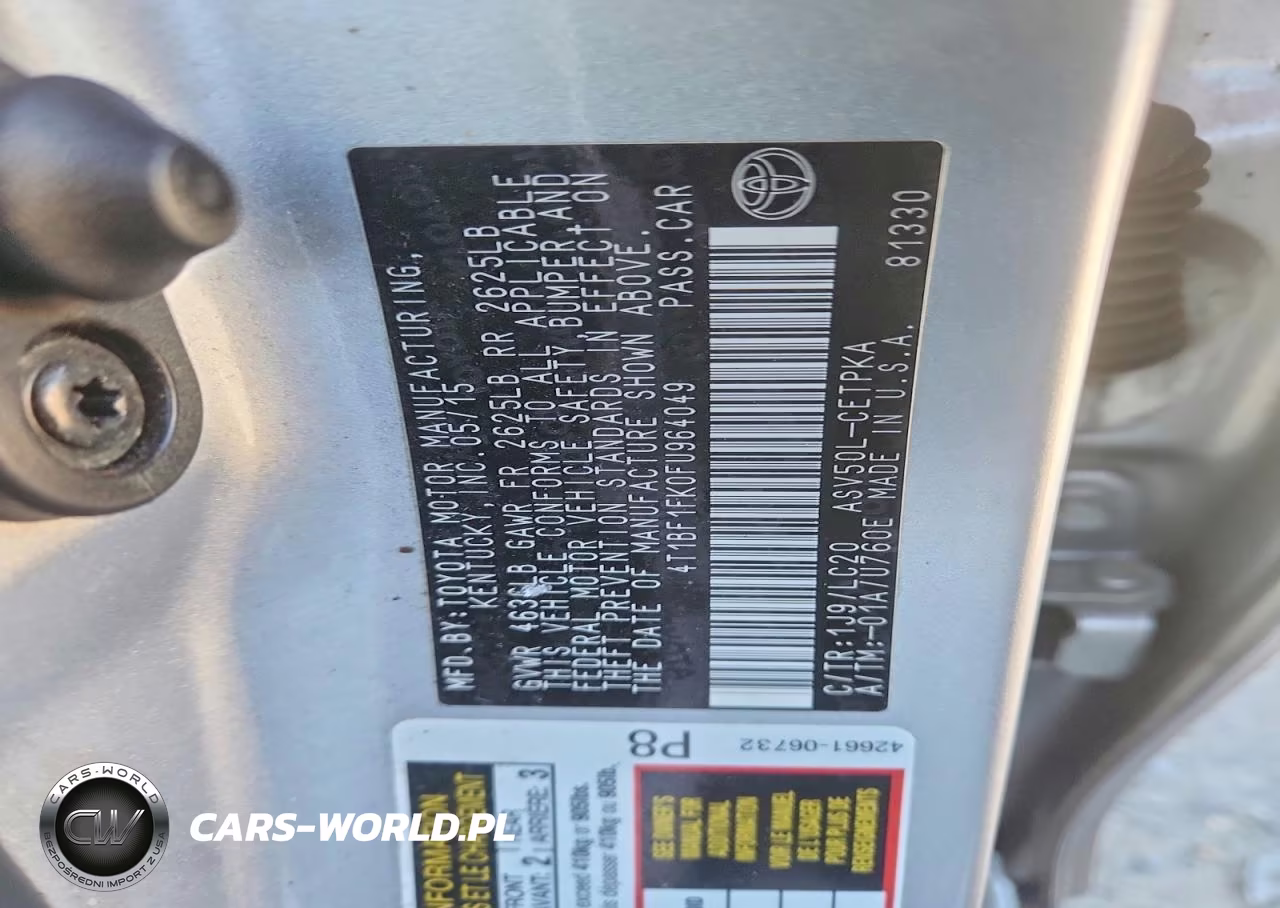 2015 Toyota Camry Xse VIN:4T1BF1FK0FU964049 - 12