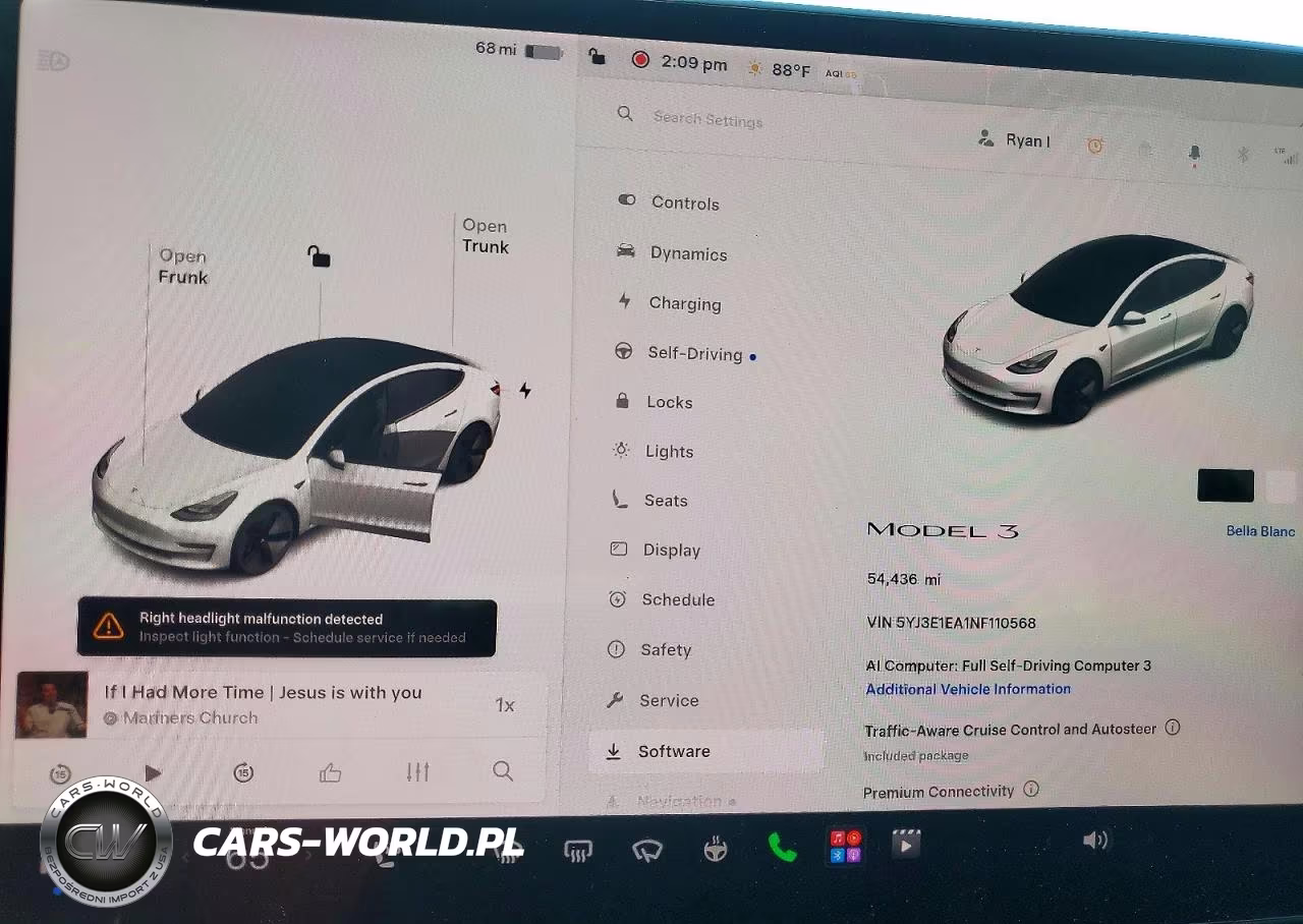 2022 Tesla Model 3 VIN:5YJ3E1EA1NF110568 - 9