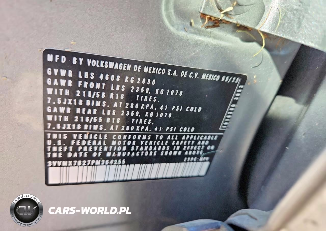 2023 Volkswagen Taos S VIN:3VVMX7B27PM354255 - 13