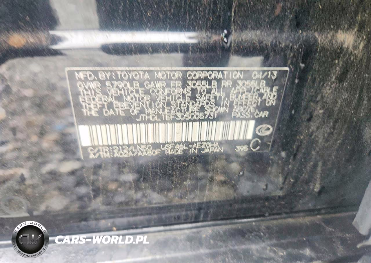 2013 Lexus Ls 460L VIN:JTHDL1EF3D5005731 - 12