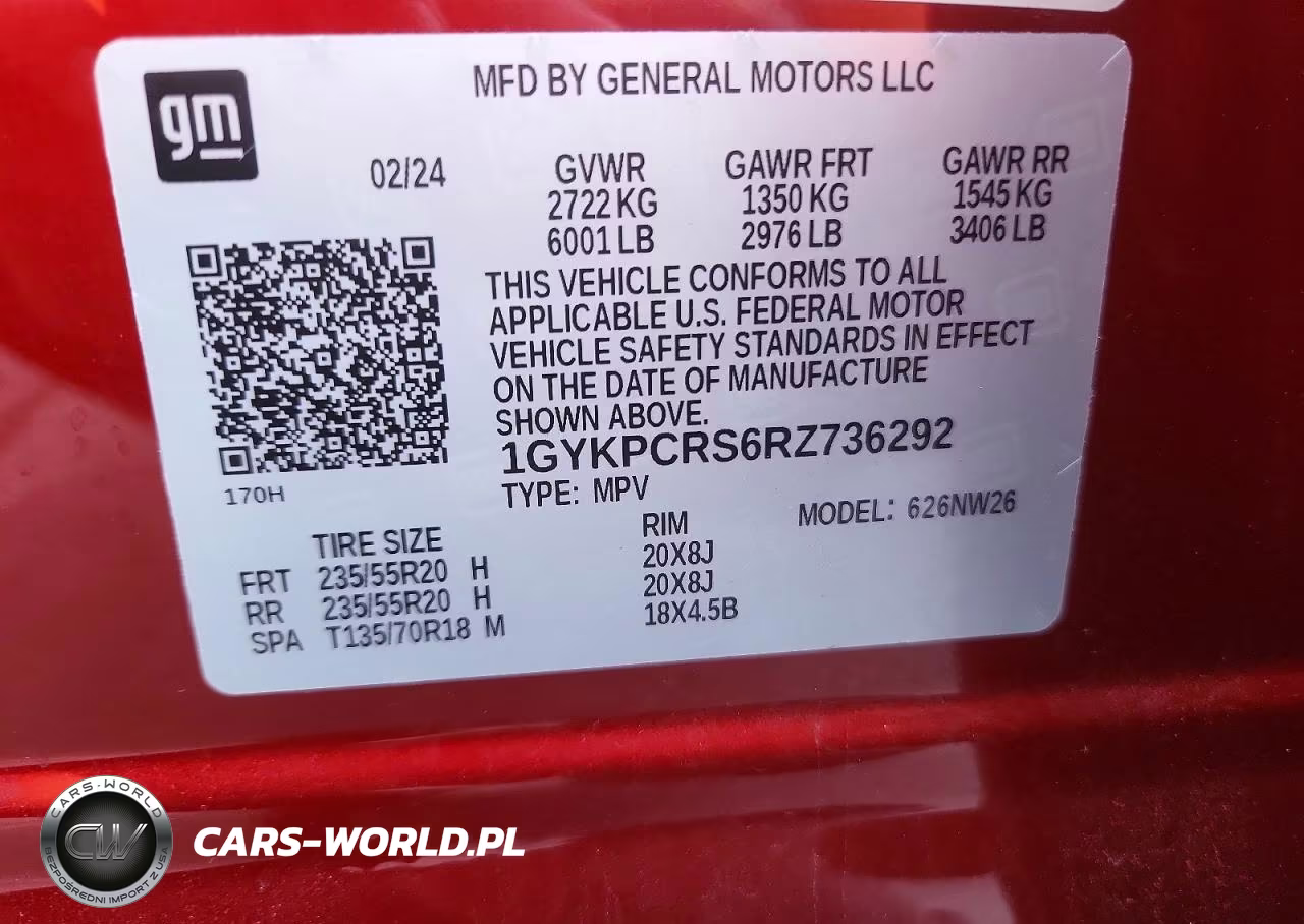 2024 Cadillac Xt6 Premium Luxury VIN:1GYKPCRS6RZ736292 - 14