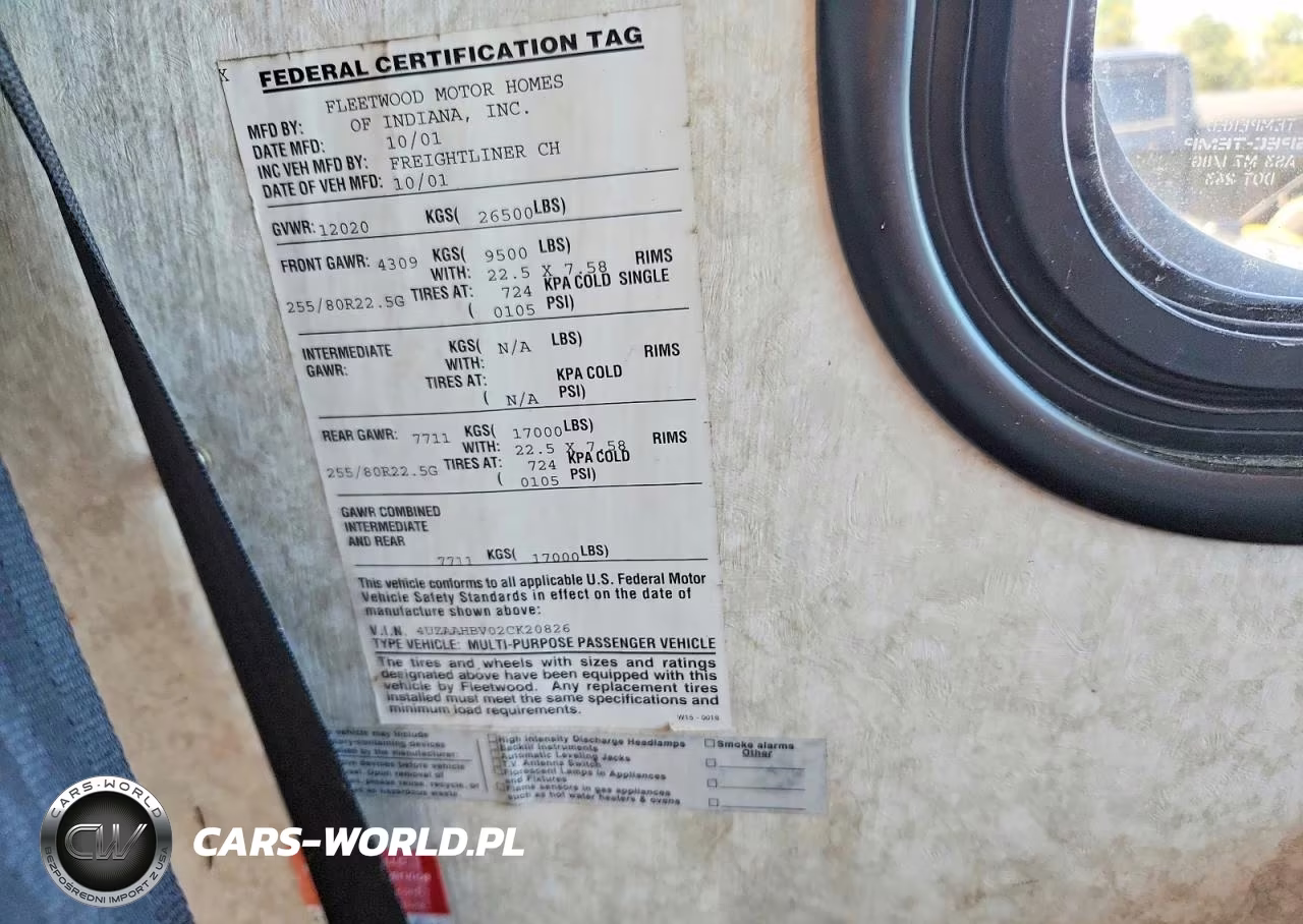 2002 Fleetwood Expedition Rv VIN:4UZAAHBV02CK20826 - 10