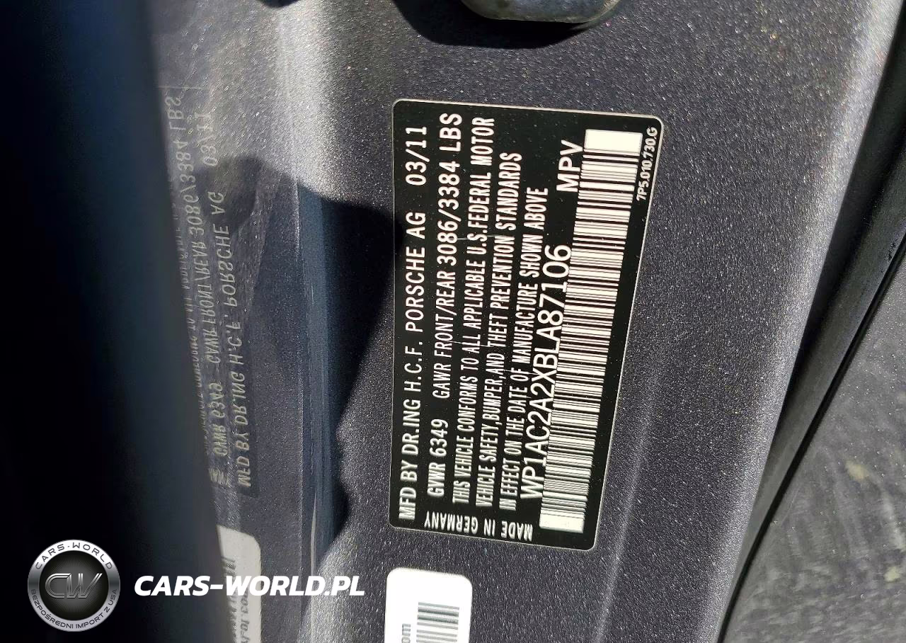 2011 Porsche Cayenne Turbo VIN:WP1AC2A2XBLA87106 - 13