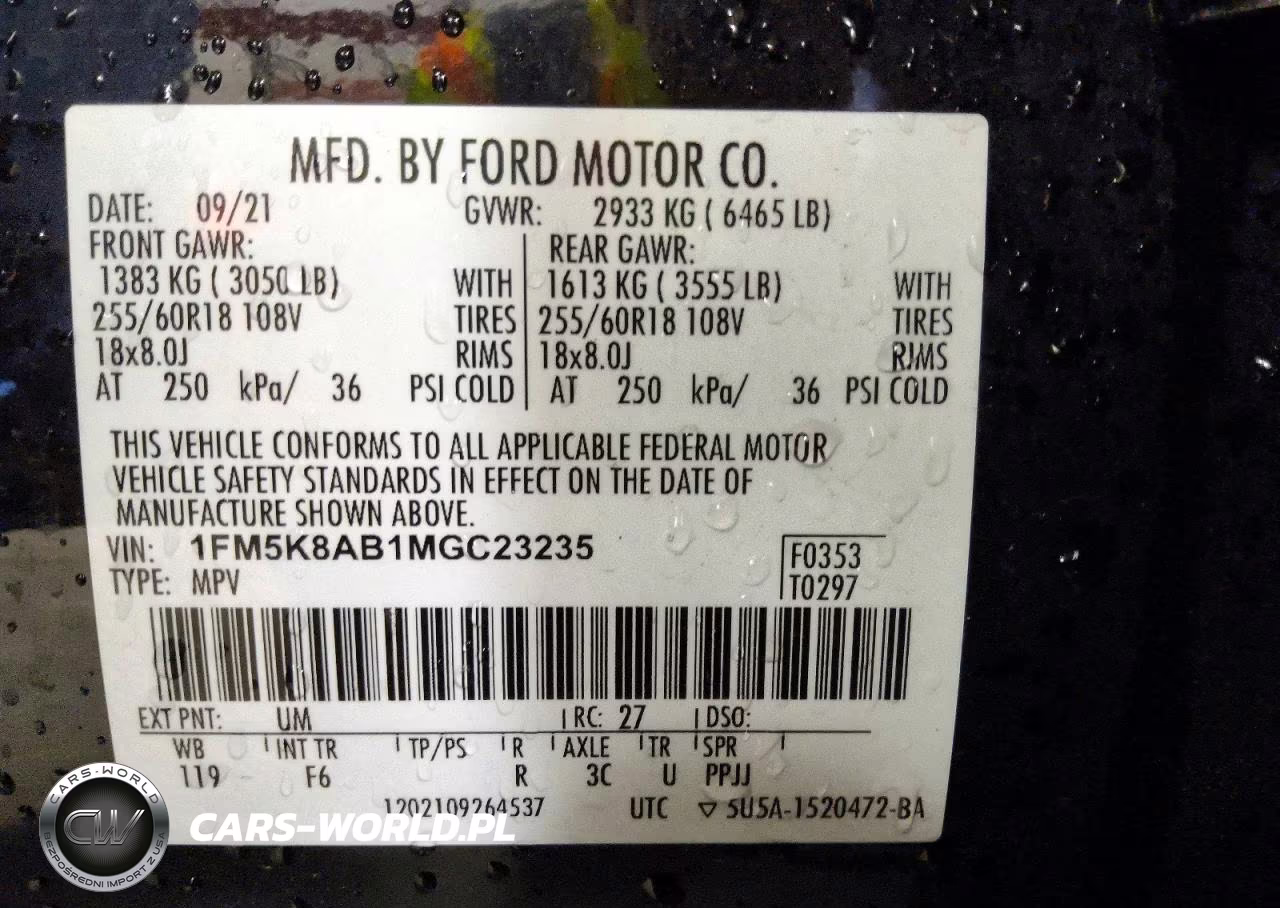 2021 Ford Explorer Police Interceptor VIN:1FM5K8AB1MGC23235 - 12
