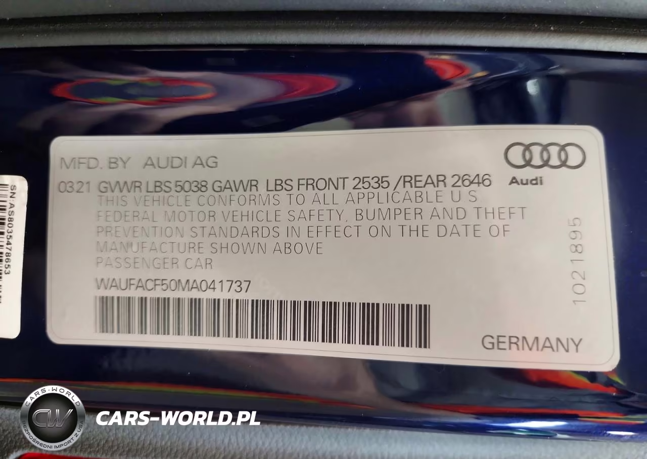 2021 Audi A5 Premium Plus 45 VIN:WAUFACF50MA041737 - 12