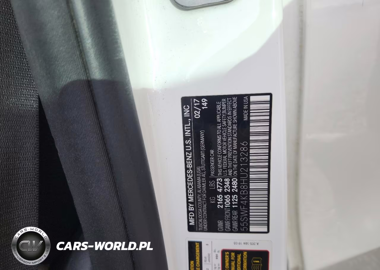MERCEDES-BENZ C 300 4MAT VIN:55SWF4KB8HU213286 - 12