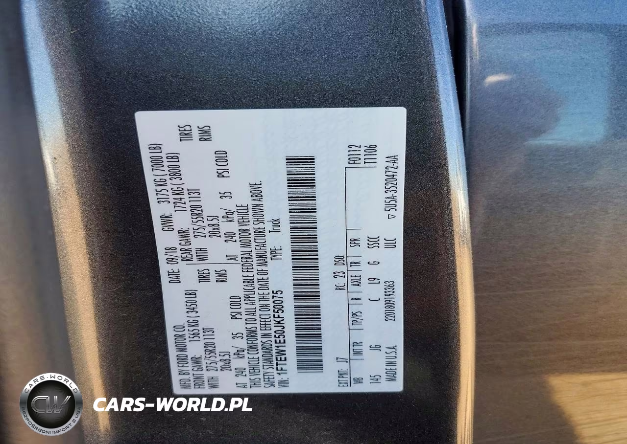 2018 Ford F150 Supercrew VIN:1FTEW1E50JKF50075 - 12