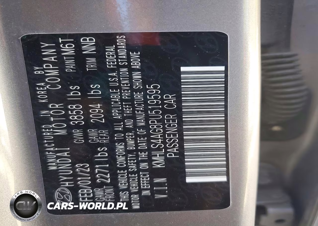 2023 Hyundai Elantra Sel VIN:KMHLS4AG8PU519595 - 12