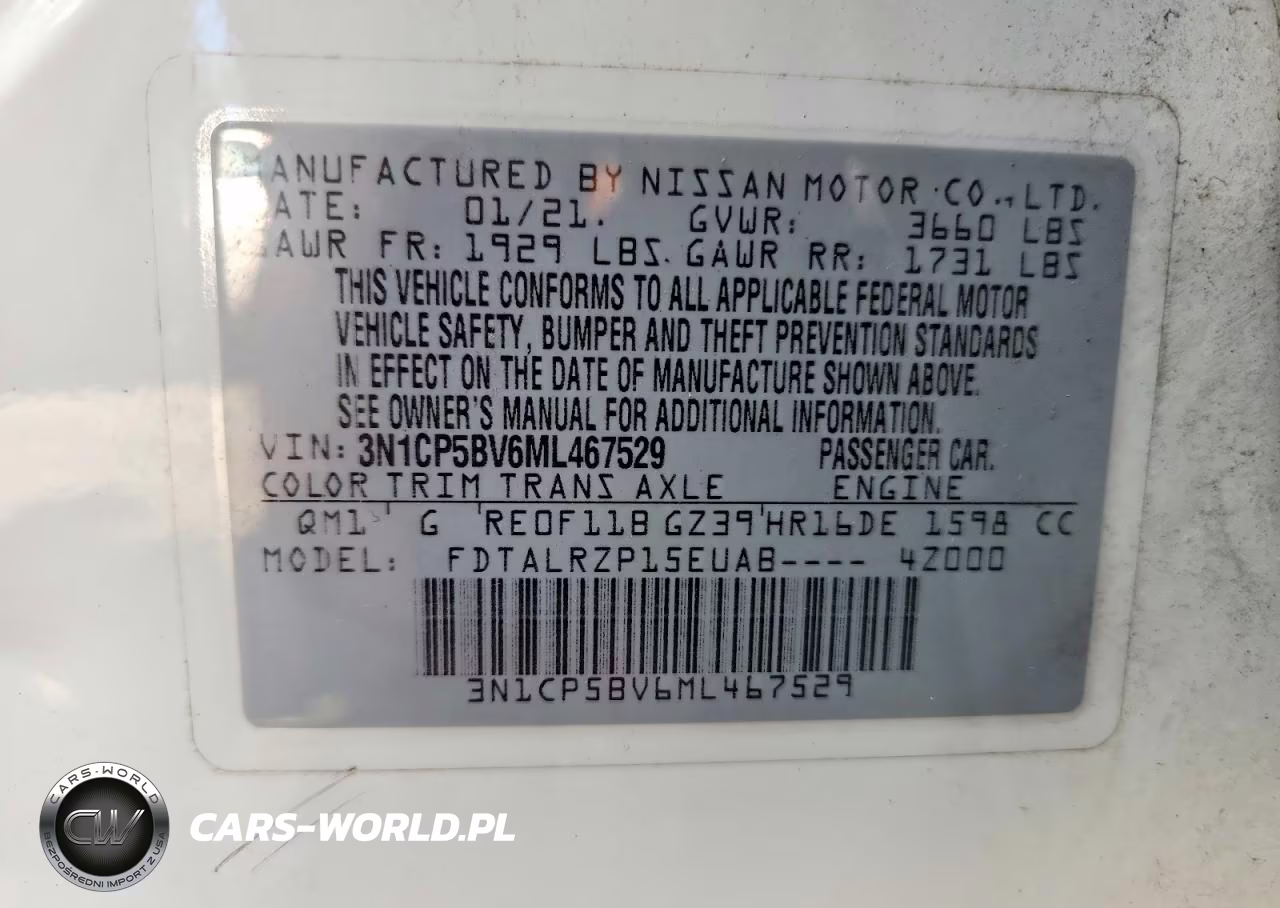 2021 Nissan Kicks S VIN:3N1CP5BV6ML467529 - 12