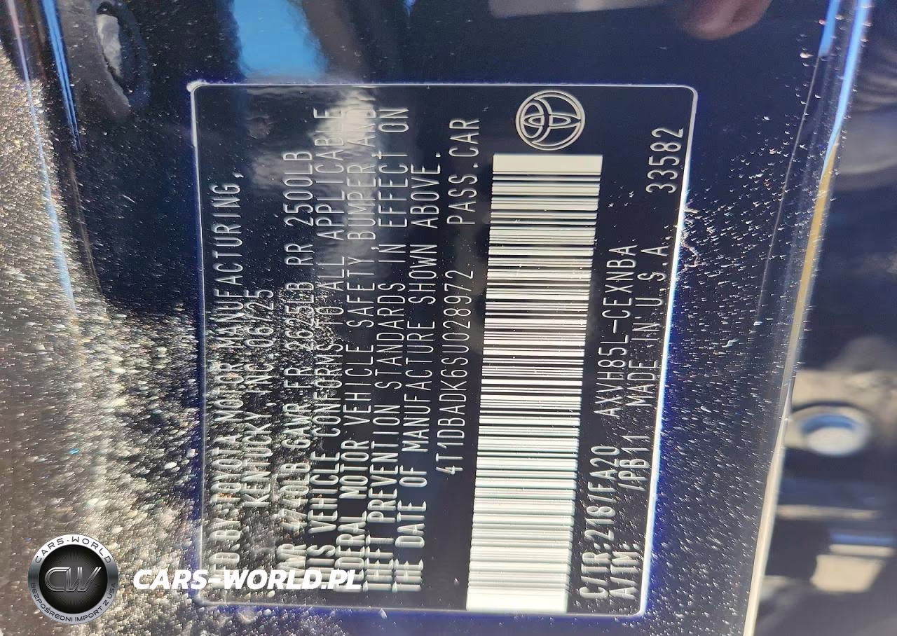 2025 Toyota Camry Le VIN:4T1DBADK6SU028972 - 12