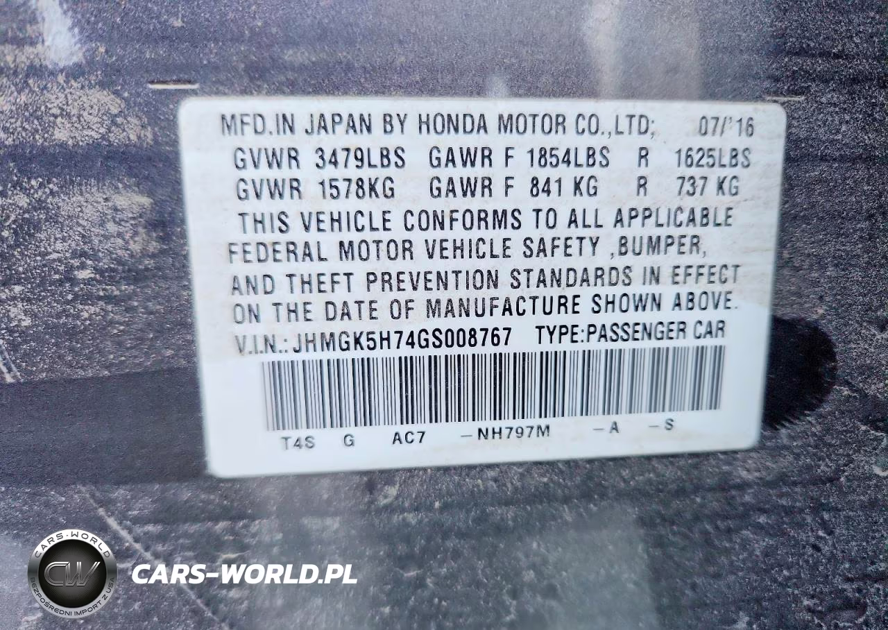 2016 Honda Fit Ex VIN:JHMGK5H74GS008767 - 13