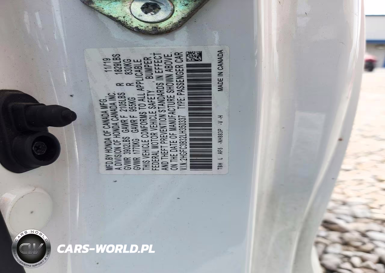 2020 Honda Civic Ex VIN:2HGFC3B32LH350337 - 12