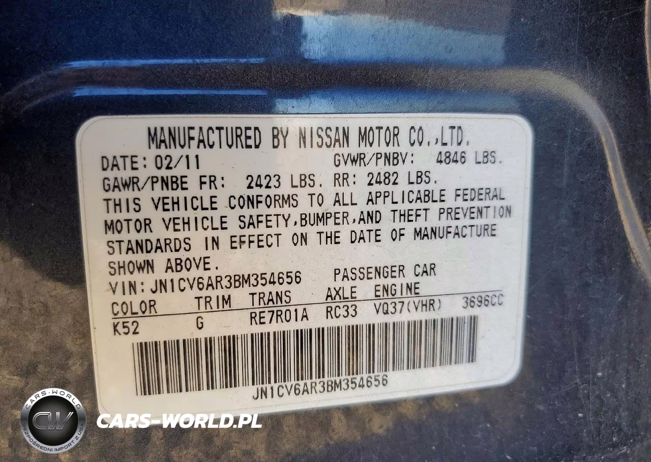 2011 Infiniti G37 Sedan X VIN:JN1CV6AR3BM354656 - 13